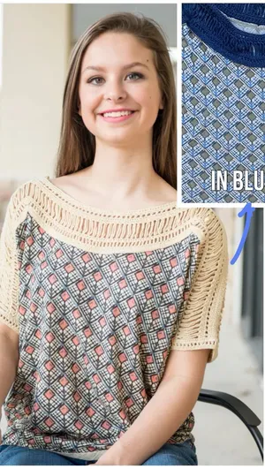 Free People Crochet Grunge Boho Top thumbnail 1
