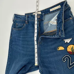 PacSun Retro Jeans Womens 29 Blue Denim Patches Mom High Rise New thumbnail 9