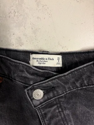 Abercrombie & Fitch Black Denim Jean Shorts thumbnail 3