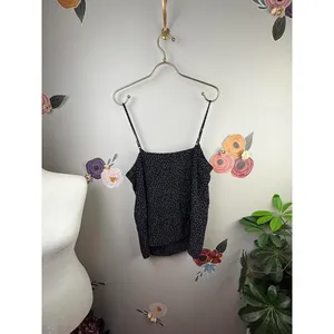 Madewell Black Polka Dot Sleeveless Camisole Tank Top - Size - 8 thumbnail 3