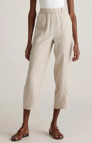 NWT Quince 100% European Linen Pants in Flax Size Medium thumbnail 1