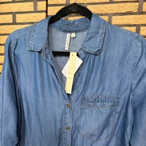 Grand‎ & Green Denim Button Down Shirt Size Small Blue thumbnail 3