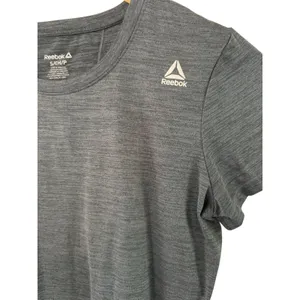 Reebok Womens Gray Space Dye Heathered‎ Short Sleeve Athletic T-Shirt Size Small thumbnail 4