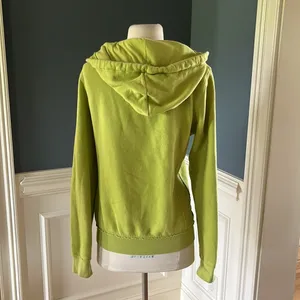 Retro Aeropostale Hoodie Lime Green Pullover Sweatshirt Womens Medium thumbnail 7