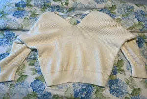 SheIn White Sweater thumbnail 1