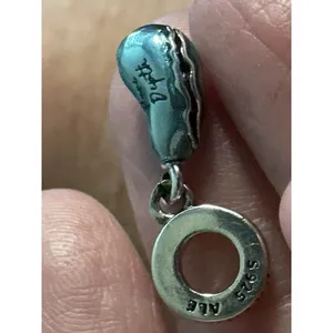 Pandora Lake Baikal Pure Depth Blue Enamel Dangle Charm S925 790760C01 thumbnail 5