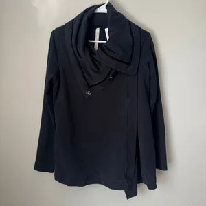 Lululemon Savasana Wrap Sweatshirt Size 4 Black thumbnail 4