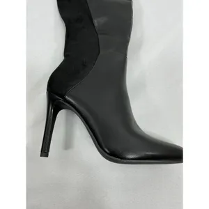 Womans Otk Boots Size 7.5 Black Pointed Toe 1/4 Zip Stiletto NWOT thumbnail 2