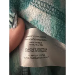 Eddie Bauer Sweatshirt Wm Sm Blue 1/4 Zip Pullover Mock Neck Polar Pattern Hike thumbnail 6