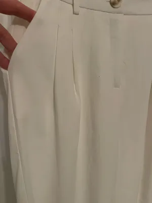 Wide -Leg White High Waisted Dress Pants . Size M thumbnail 5