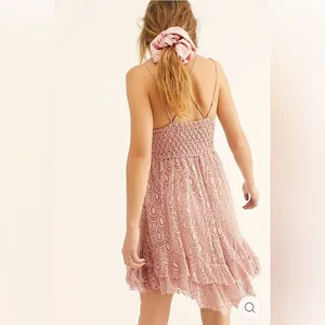FREE PEOPLE FP ONE "ADELLA" BURNOUT SLIP DRESS sz M thumbnail 3