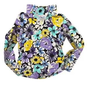 IBKUL Floral Long Sleeve 3/4 Zip Up Golf Athletic outdoor White size‎ M thumbnail 1