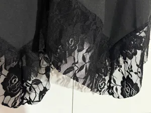 Amazon Black Tunic Shirt with Heart Detail and Lace Hem thumbnail 4