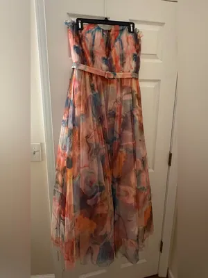 EUC Hutch Bromley Strapless Tulle Gown Sz 12. thumbnail 2