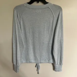 UGG Judith Lounge Top Light‎ Blue Heathered Drawstring Sweatshirt Womens S thumbnail 9