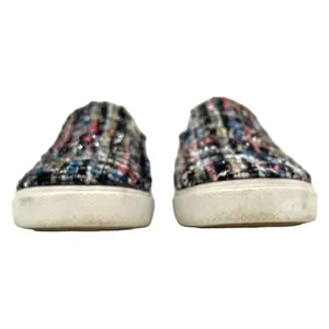 Jack Rogers Anna Black Multi-Colored Boucle Metallic Tweed Slip On Sneakers Sz 6 thumbnail 3