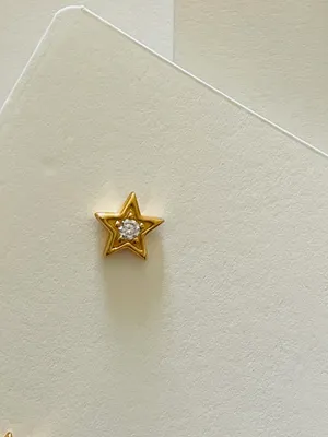 Set Of 3 Pairs (6 Pieces) Stars ⭐️ Earring Studs / Gold Over Sterling Silver thumbnail 5