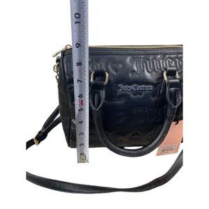 Juicy Couture Best Sellers Fame Satchel Liquorice Black Embossed Crossbody NWT thumbnail 11