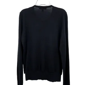 Ann Taylor Cardigan Sweater Womens S Used Navy with Black Lace Front thumbnail 2