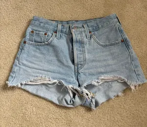 Levi's 501 Distressed Denim Shorts thumbnail 1