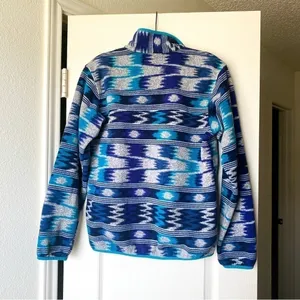 Patagonia Pullover Synchilla Snap-T Fleece Nepali‎ Dhoti Marathon Blue S EUC thumbnail 4