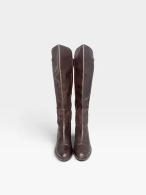 Cole Haan Brown Leather And Suede Knee High Riding Boots Size 6B thumbnail 2