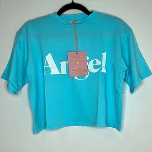 Daydream Nation Size XS/S Oversized w Cropped Fit “Angel” Statement T-shirt NWT thumbnail 1