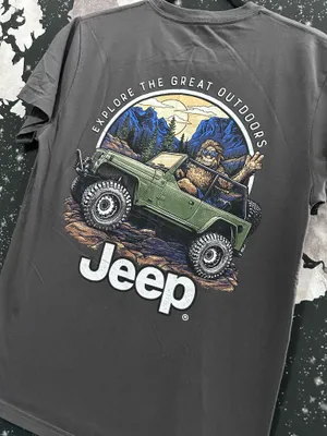 Jeep Trucks Bigfoot Sasquatch Graphic Shirt thumbnail 2
