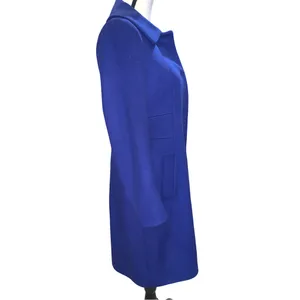 Theory Coat Blue 100 Virgin Wool 5 Button Size S Classic Preppy Winter Coat thumbnail 2