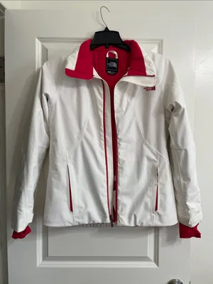 The North Face HyVent RECCO Jacket Women’s Size Medium White/Pink Full Zip thumbnail 2