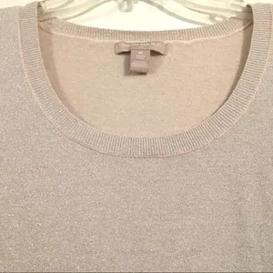 ‎Banana Republic holiday silver shimmer sweater M thumbnail 2