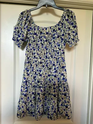 Hint of Blush - Adorable Blue Floral Dress - NWOT! thumbnail 6
