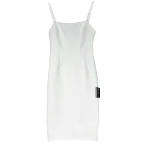 NWT Lulus Guessing Game Sleeveless Square Neck Bodycon Knee Length Dress M White thumbnail 2