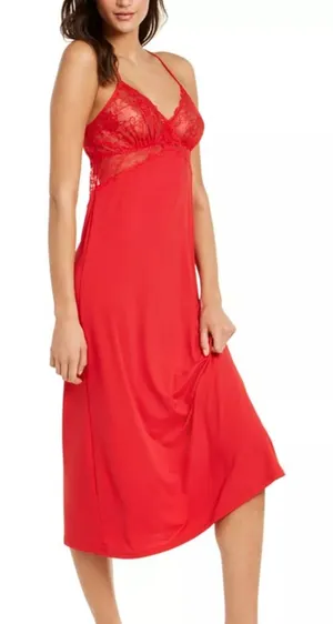 NWT Red Lace Long Nightgown Size‎ XXL thumbnail 1