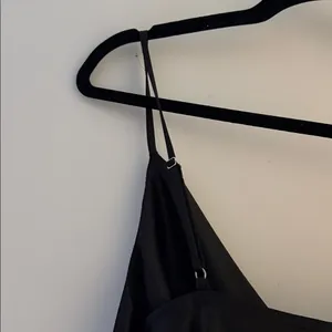 Forever 21 black satin dress with a white bow accent thumbnail 9