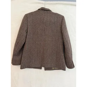 Ciao Sport Ltd Vintage Wool Blazer Womens 12 Brown Tweed Piping Academic Jacket thumbnail 10