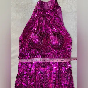 Papell Boutique Fuchsia Sequin Dress thumbnail 7