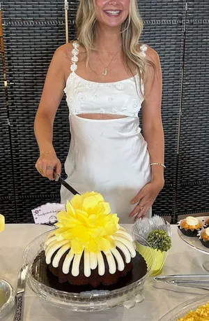 Hello Molly Long White Dress with Floral Embroidery thumbnail 2