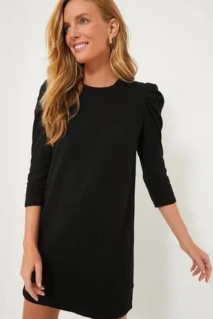 Tuckernuck Pomander Place Black Vesty Puff Sleeve Mini Dress XXL LBD‎ Minimalist thumbnail 1