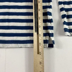 Madewell Shirt Womens XS Navy Blue White Striped Long Sleeve‎ Cotton Casual Top thumbnail 4