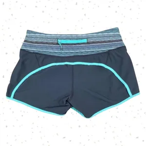Lululemon Run Times Shorts Navy Space Dye Retro Style Athletic Running Size 4 thumbnail 2