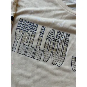 Colosseum Georgia Tech Yellow Jackets Rhinestone T-Shirt Womens L Gold‎ Varsity thumbnail 4