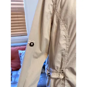 Fresh Produce Utility Jacket Roll Tab Sleeve Beige Small 20007 thumbnail 5