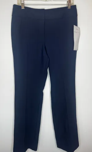 NWT Ann Taylor Factory 8 Navy Blue Dress Pants Flat Front Trousers Stretch Work thumbnail 1