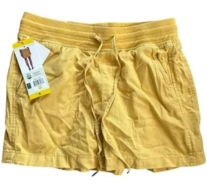 NWT Orvis Cotton‎ Lyocell Shorts Sz S Yellow Pull on Comfort Hiking Summer thumbnail 1
