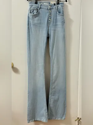 Zara Light Blue High-Rise Wide Leg Jeans NWT thumbnail 3