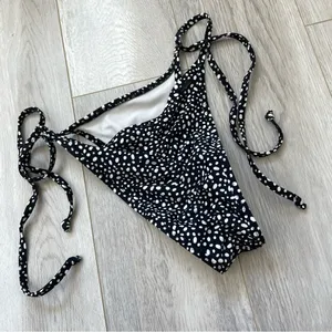 White Fox Swim Bottoms Sun Soaked Black Speckle (small) polka dot scrunch thong thumbnail 3