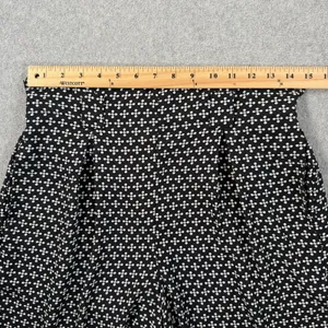 MAX STUDIO Women's Small Black White Pink Patterned Wide Leg Pants Pockets thumbnail 5