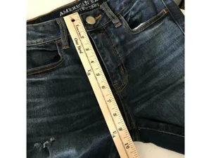 American Eagle Jeans Hi-Rise Jegging Distressed Dark Wash Skinny Super Stretch 4 thumbnail 8