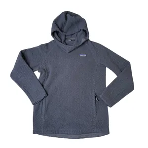 Patagonia Los Gatos‎ Fleece Hoodie Women XS Grey Excellent Textured Pullover thumbnail 1